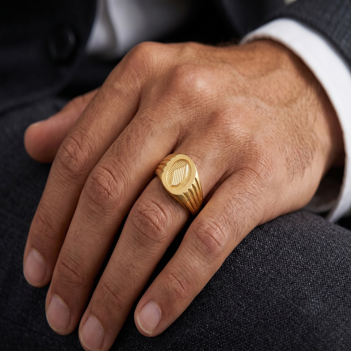 DIVYORO OVAL EMBLEM RING