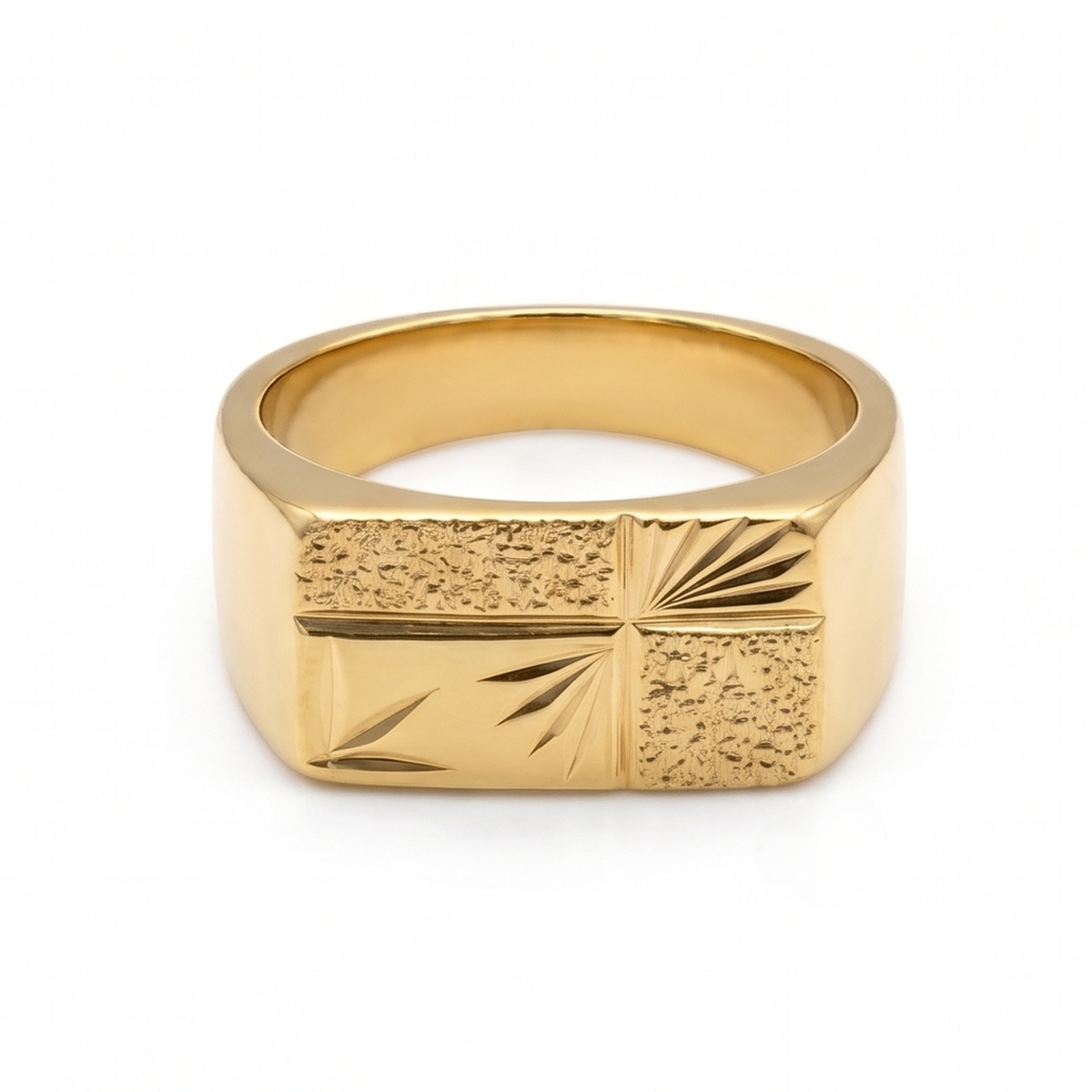 DIVYORO SACRED GOLD SIGNET RING