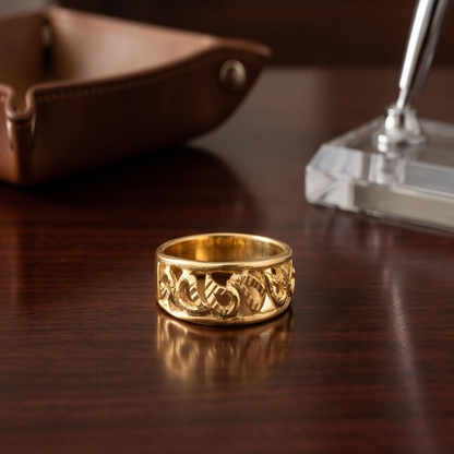 DIVYORO OPEN-WORK TWISTED GOLD BAND