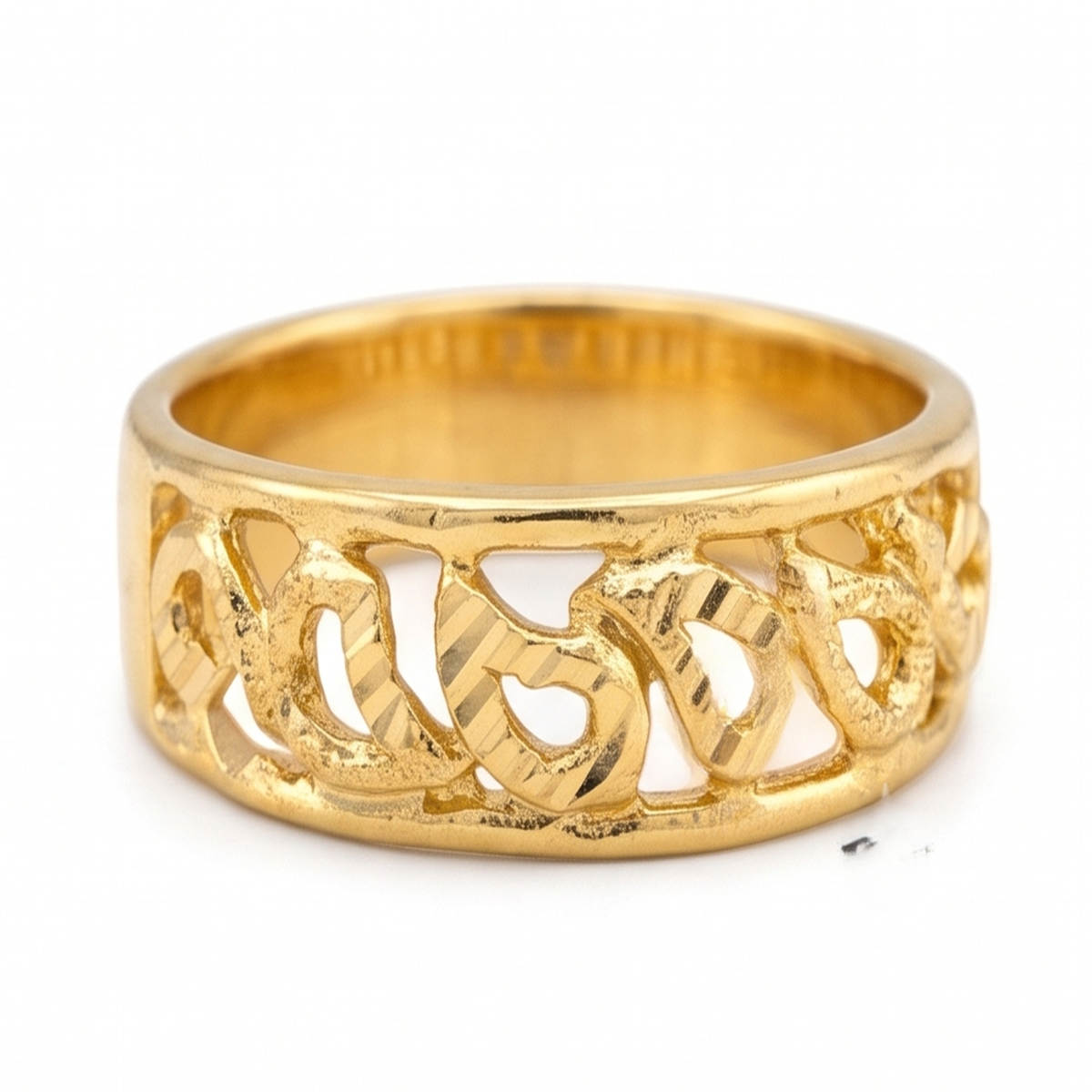DIVYORO OPEN-WORK TWISTED GOLD BAND