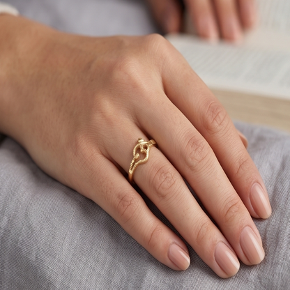 DIVYORO FEMALE OM SYMBOL RING