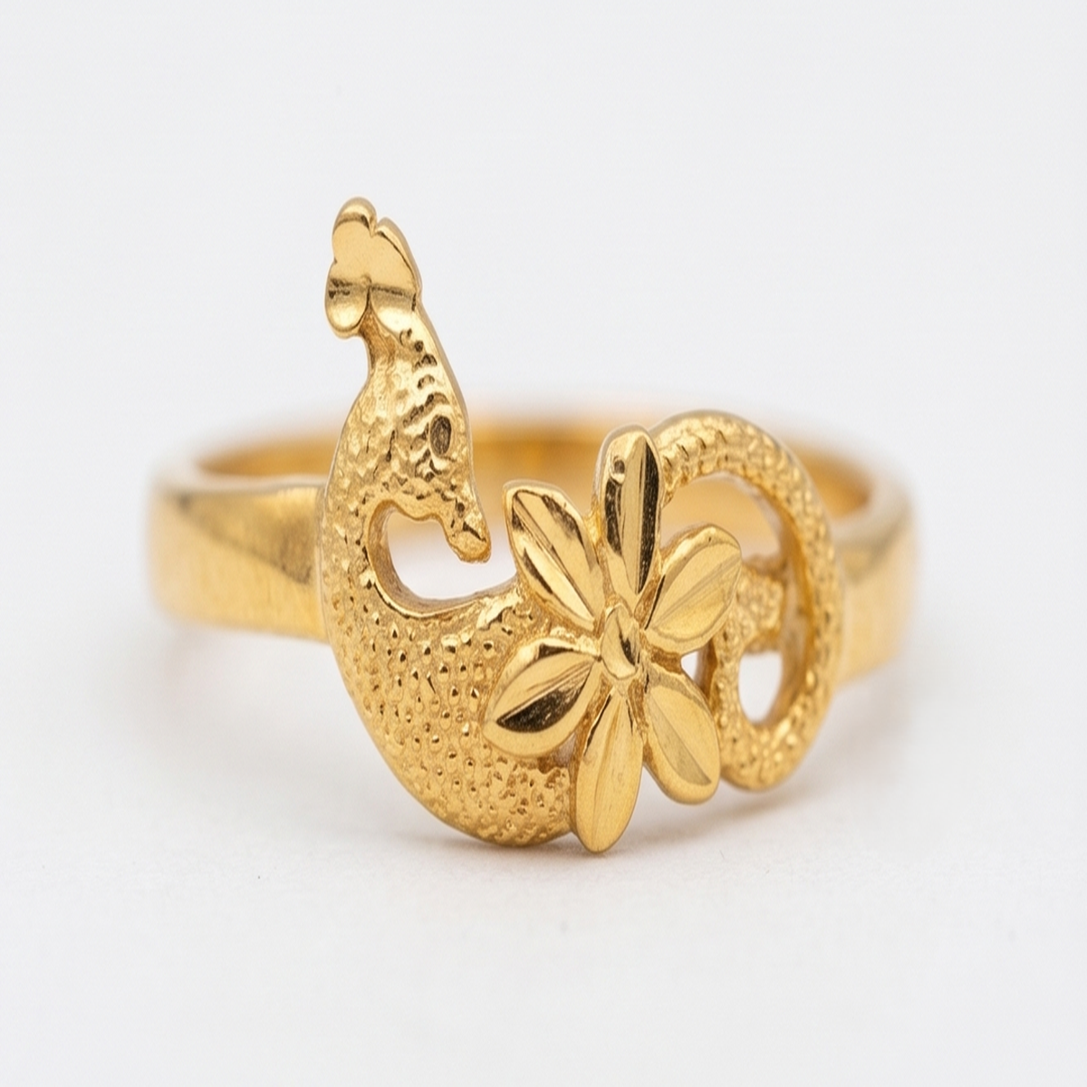 DIVYORO FEATHER MOTIF GOLD RING