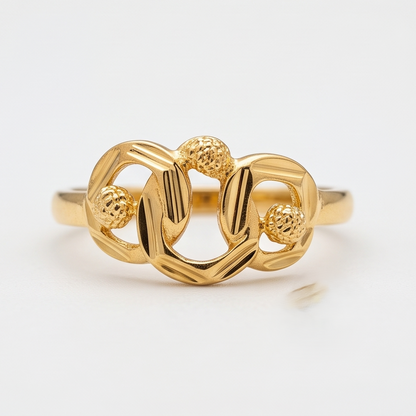 DIVYORO PIERCED BAND GOLD RING