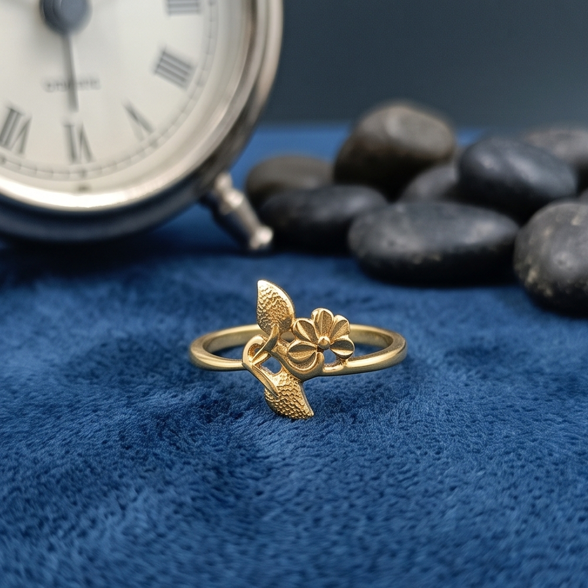 DIVYORO BEADED LINK GOLD RING