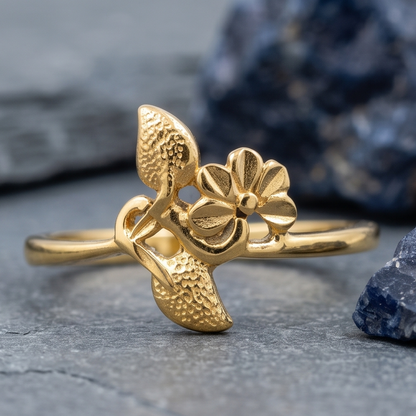 DIVYORO BEADED LINK GOLD RING