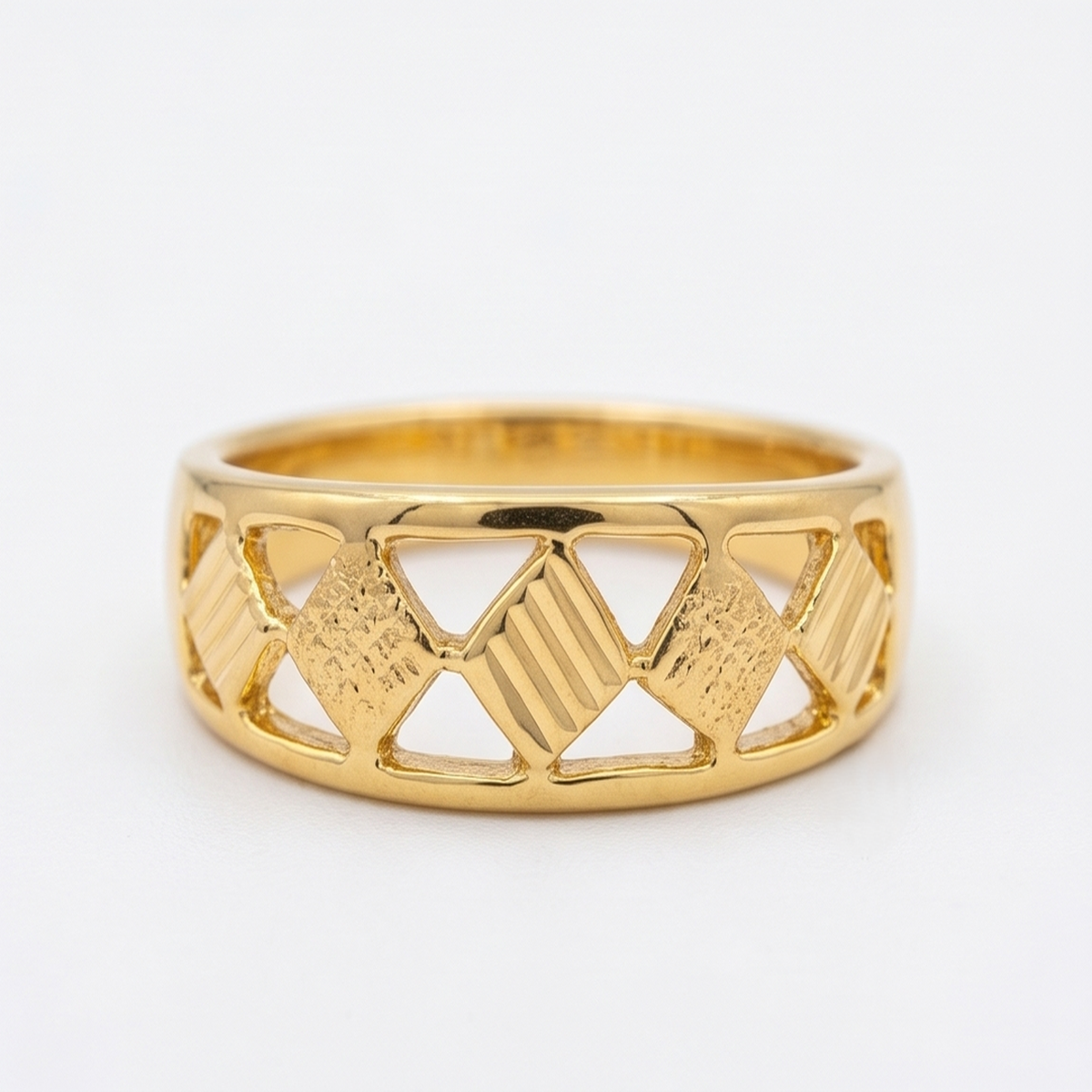 DIVYORO FEMALE GEOMETRIC LATTICE RING