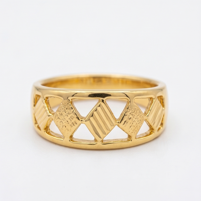 DIVYORO FEMALE GEOMETRIC LATTICE RING