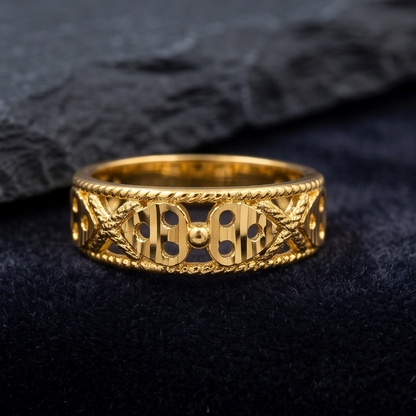 DIVYORO LATTICE BAND GOLD RING