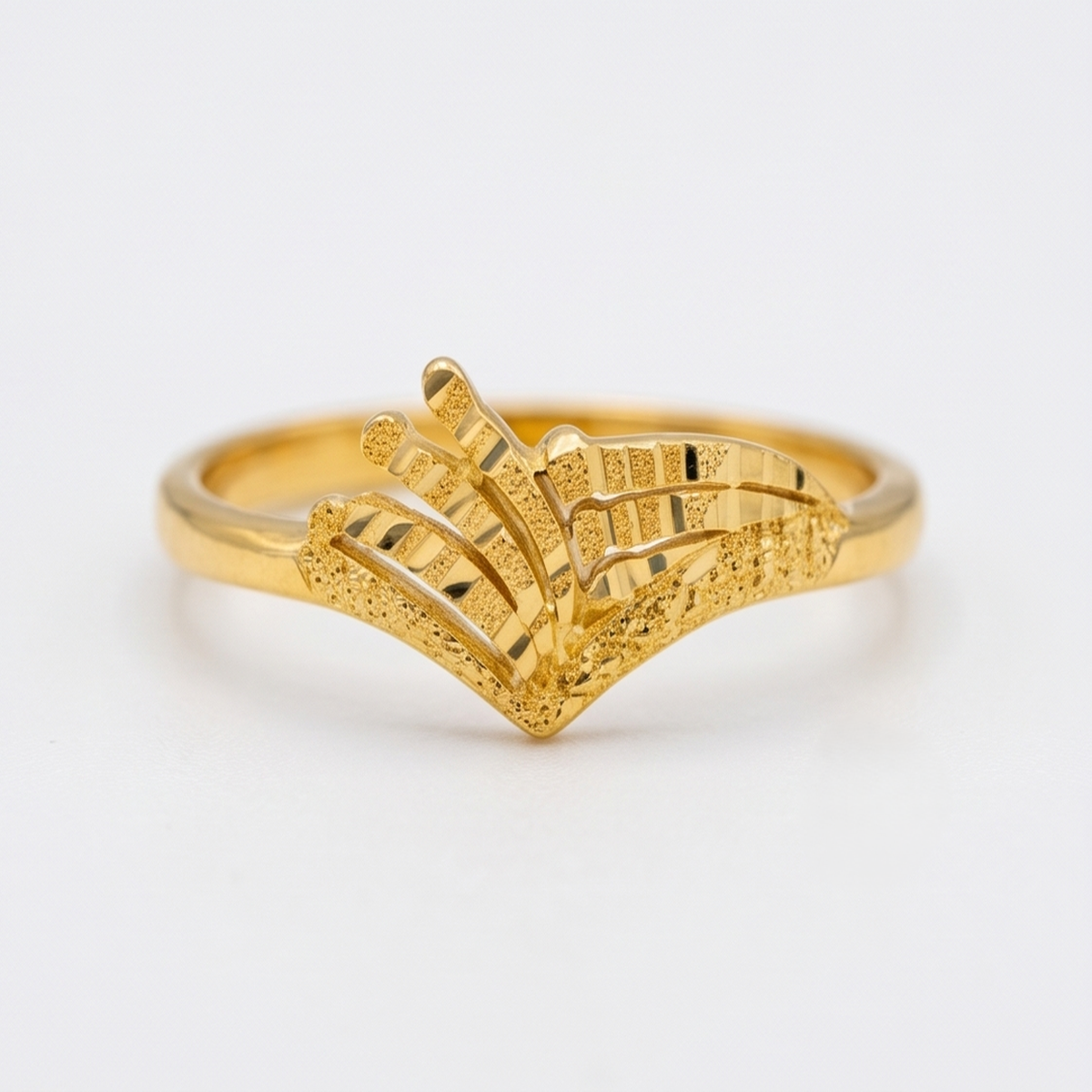 DIVYORO FILIGREE PATTERN GOLD RING