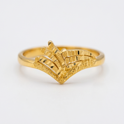 DIVYORO FILIGREE PATTERN GOLD RING