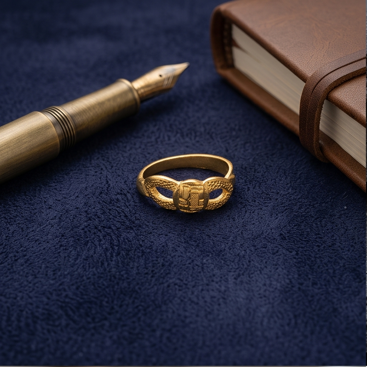 DIVYORO GEOMETRIC CUTOUT GOLD RING