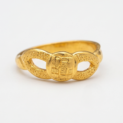DIVYORO GEOMETRIC CUTOUT GOLD RING