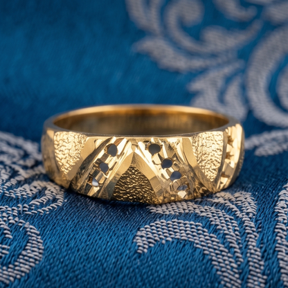 DIVYORO FEMALE TEXTURED CUT-OUT RING