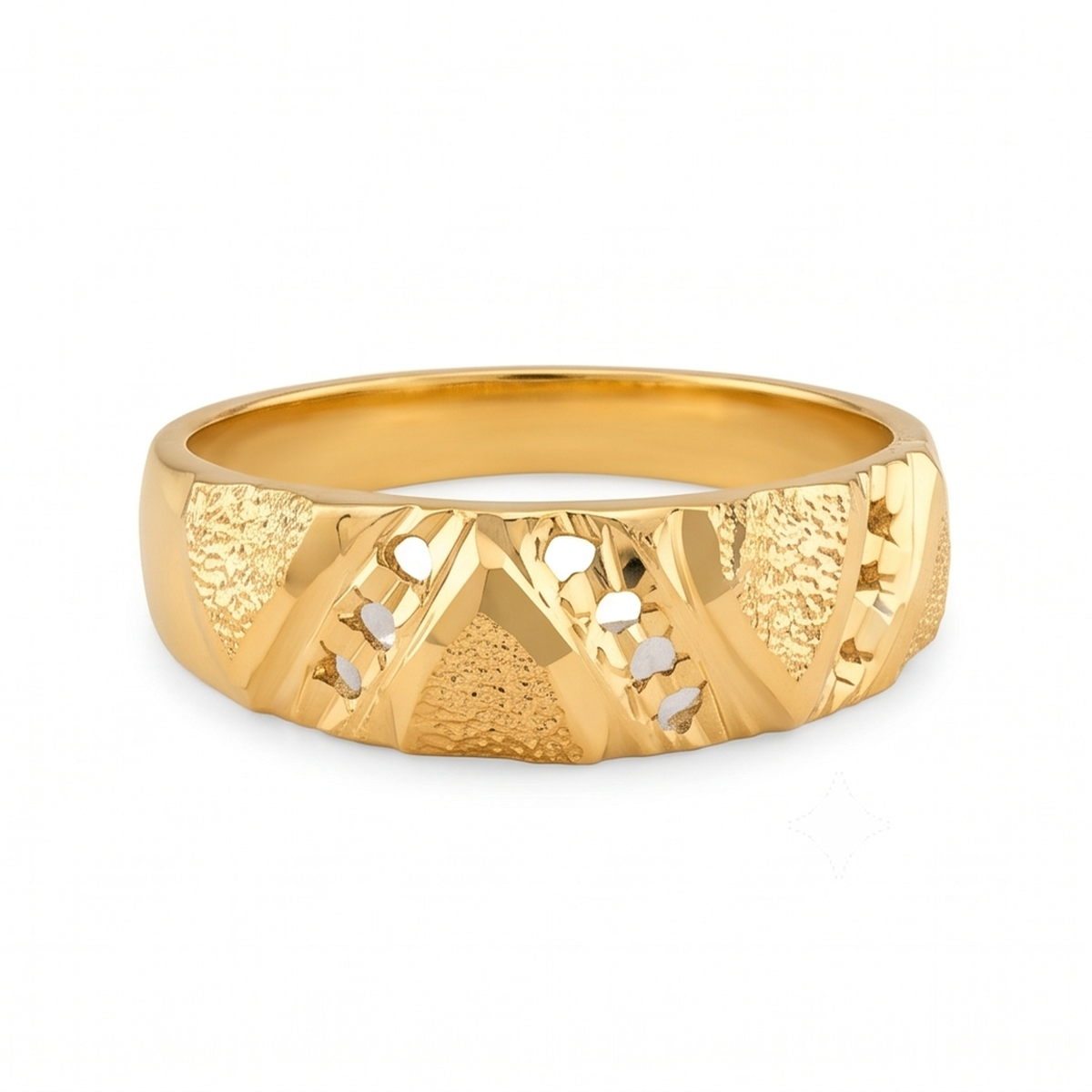DIVYORO FEMALE TEXTURED CUT-OUT RING