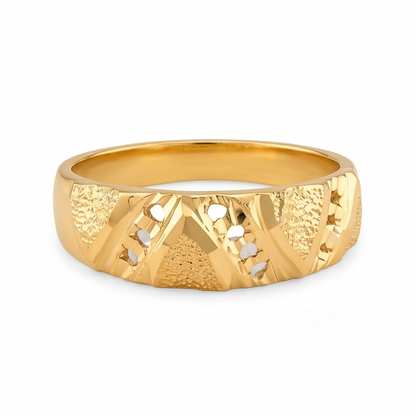 DIVYORO FEMALE TEXTURED CUT-OUT RING