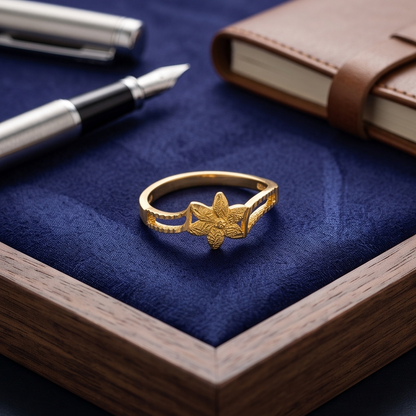 DIVYORO FLORAL GOLD RING