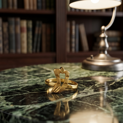 DIVYORO SCROLLWORK GOLD RING