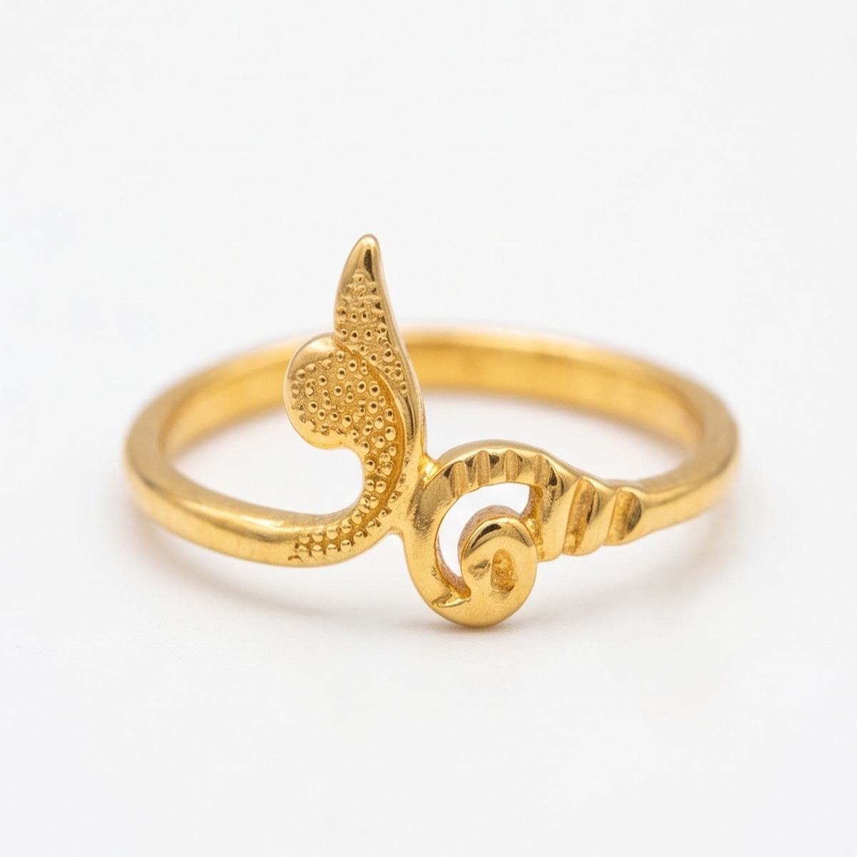 DIVYORO ENAMEL SPOT GOLD RING