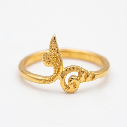 DIVYORO ENAMEL SPOT GOLD RING