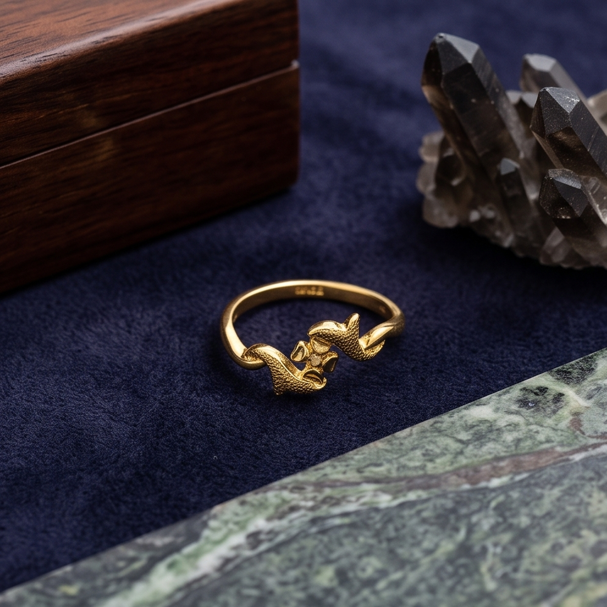 DIVYORO POLKA DOT GOLD RING