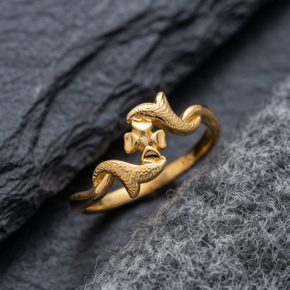 DIVYORO POLKA DOT GOLD RING