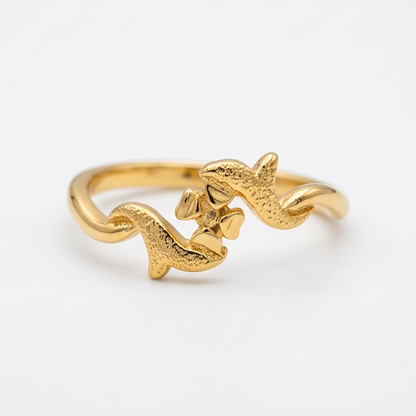 DIVYORO POLKA DOT GOLD RING