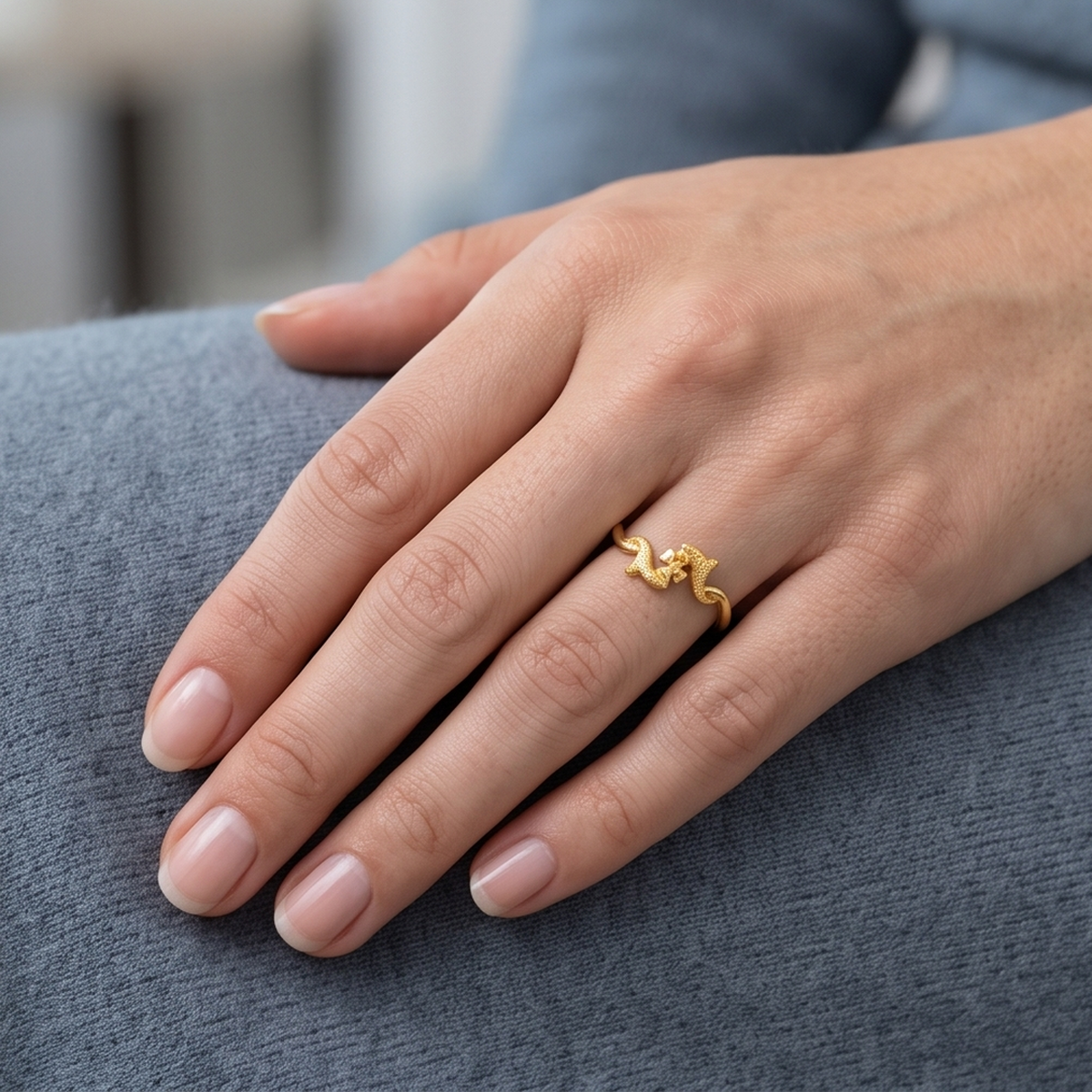 DIVYORO POLKA DOT GOLD RING