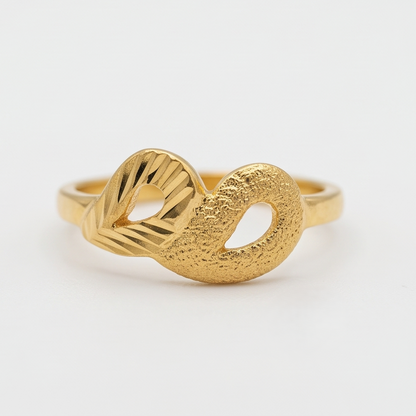 DIVYORO RED ACCENT GOLD RING
