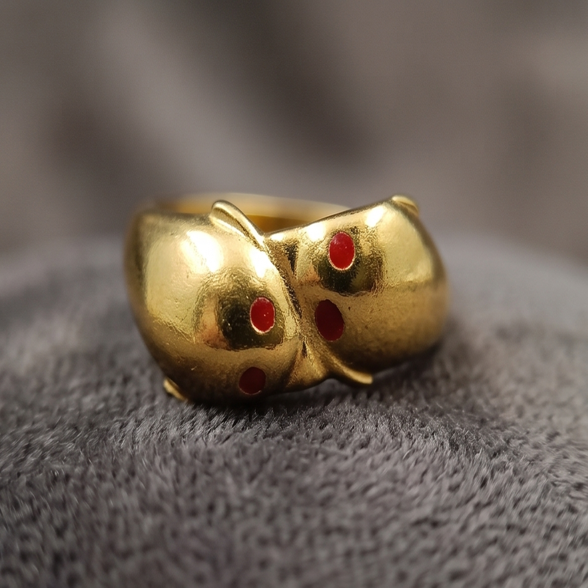 DIVYORO FLORAL LEAF GOLD RING