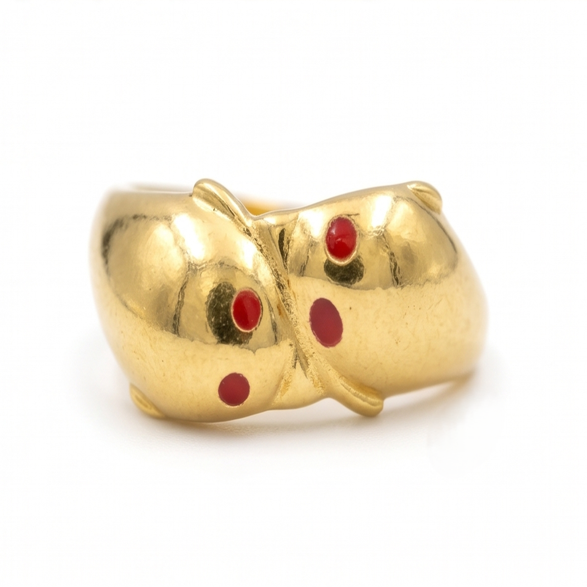 DIVYORO FLORAL LEAF GOLD RING