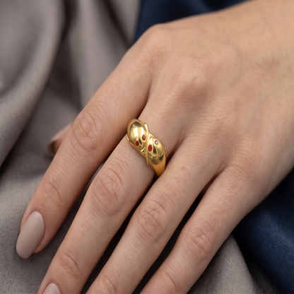 DIVYORO FLORAL LEAF GOLD RING