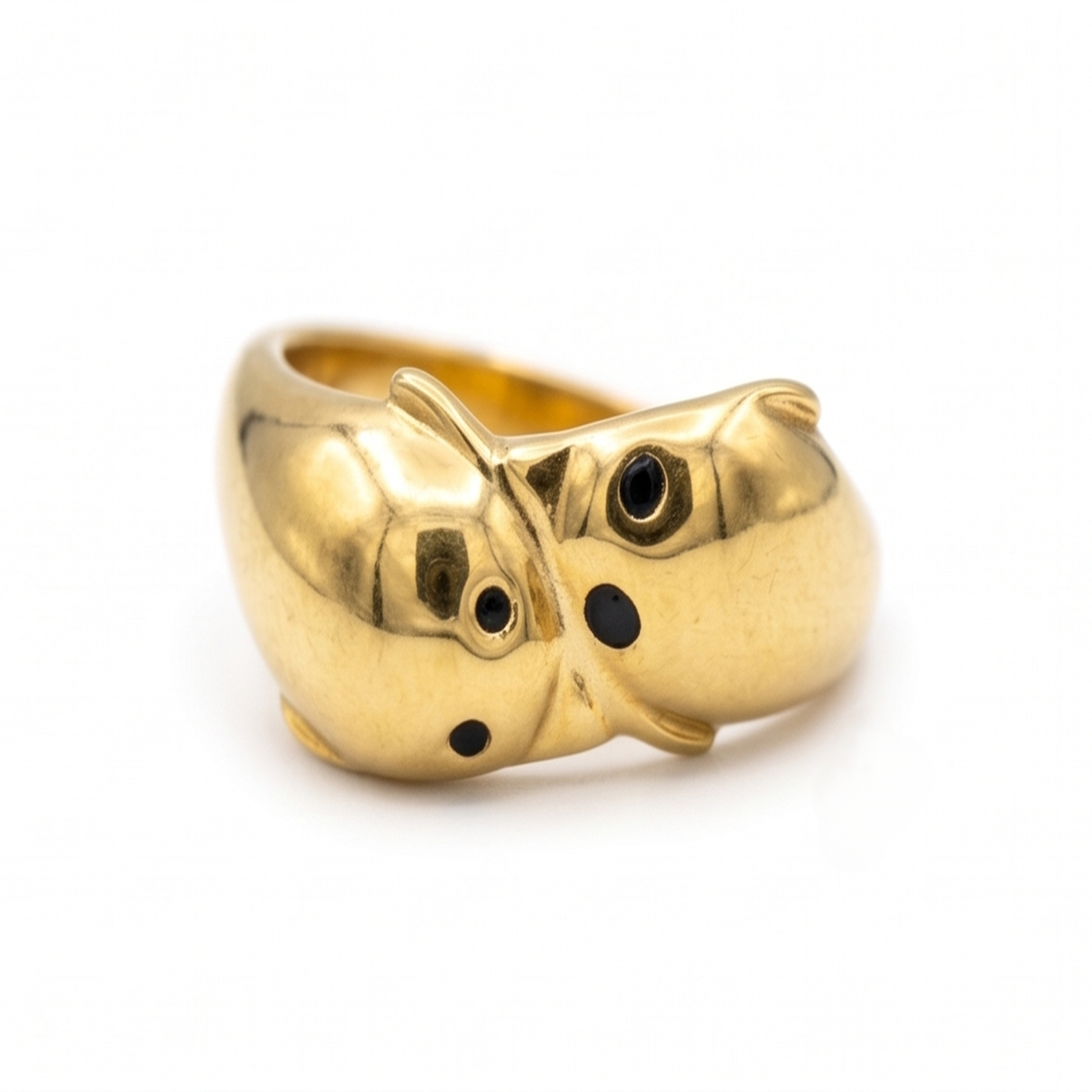 DIVYORO TEXTURED LOOP GOLD RING
