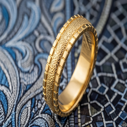 DIVYORO FEMALE STACKED TEXTURE RING