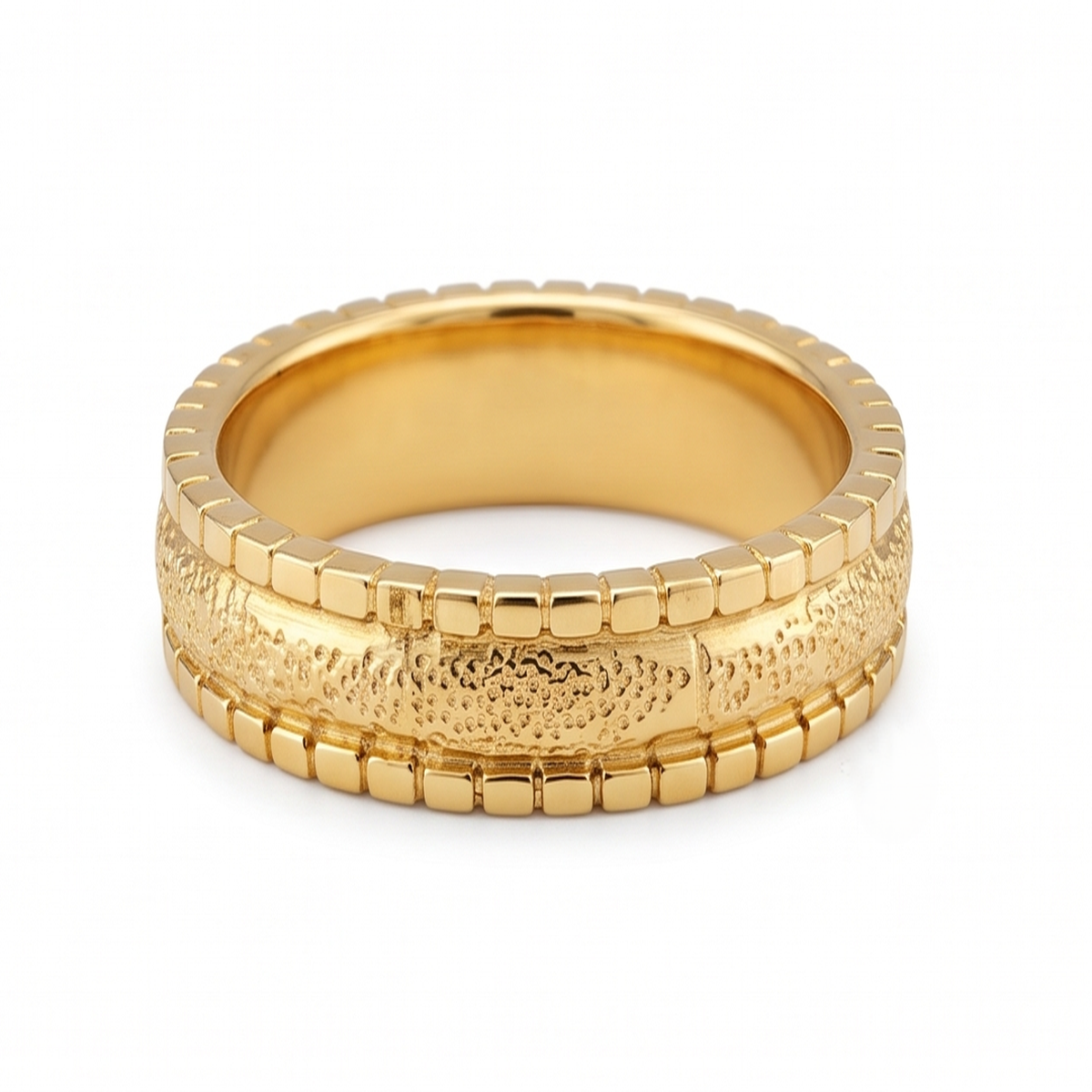 DIVYORO FEMALE STACKED TEXTURE RING