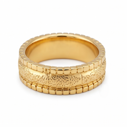 DIVYORO FEMALE STACKED TEXTURE RING