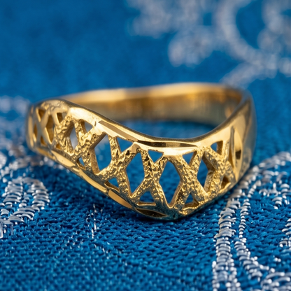 DIVYORO FEMALE LATTICE WAVE RING
