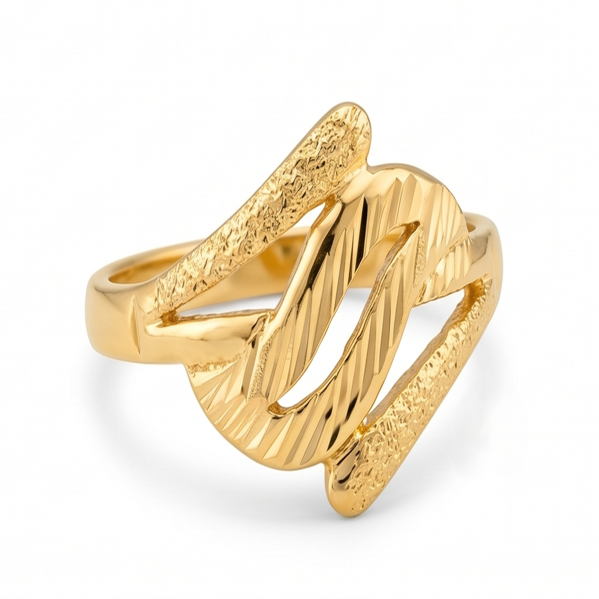 DIVYORO FEMALE ABSTRACT TEXTURED RING
