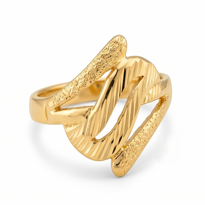 DIVYORO FEMALE ABSTRACT TEXTURED RING