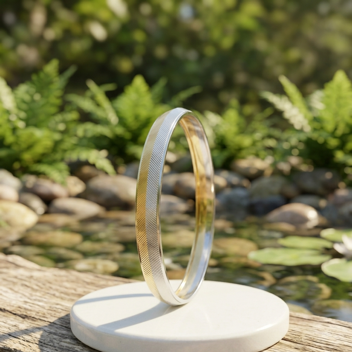 DIVYORO SPLIT DIAGONAL DUAL-TONE KADA