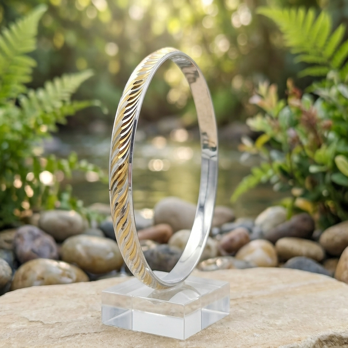 DIVYORO TWO-TONE WAVE SWIRL KADA