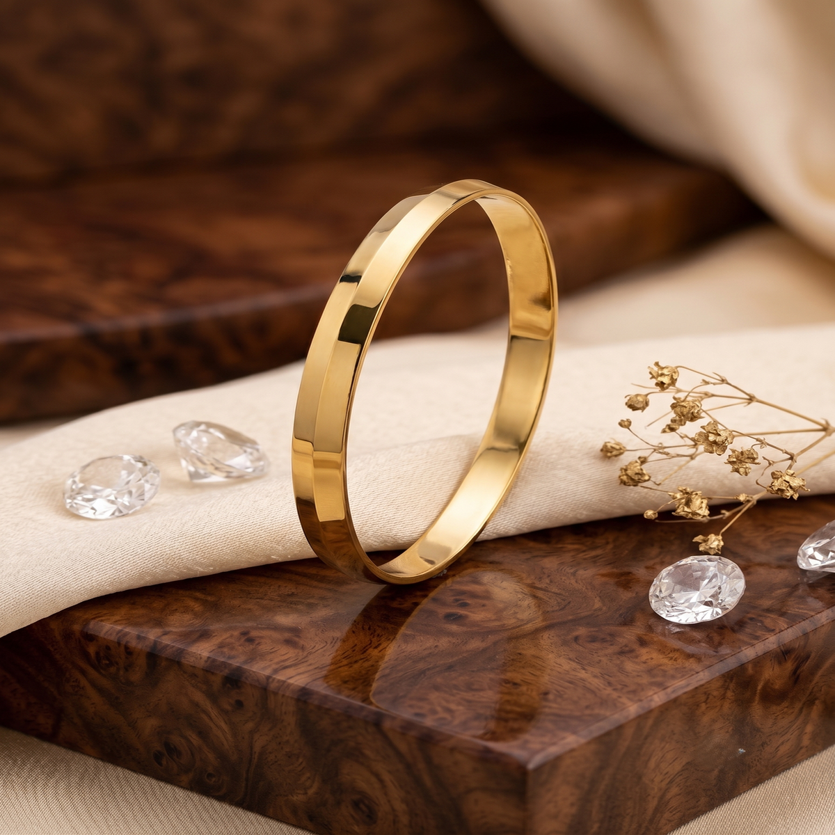 DIVYORO SLEEK BEVELED FACET PLAIN KADA