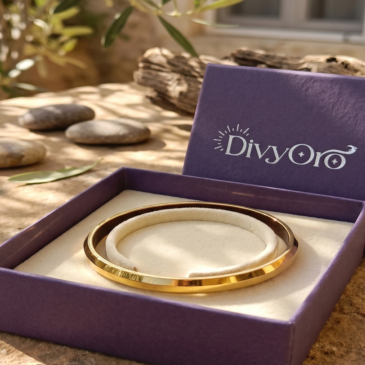 DIVYORO SLEEK BEVELED FACET PLAIN KADA