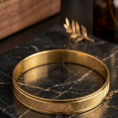 DIVYORO CLASSIC MINIMALIST PLAIN GOLD KADA