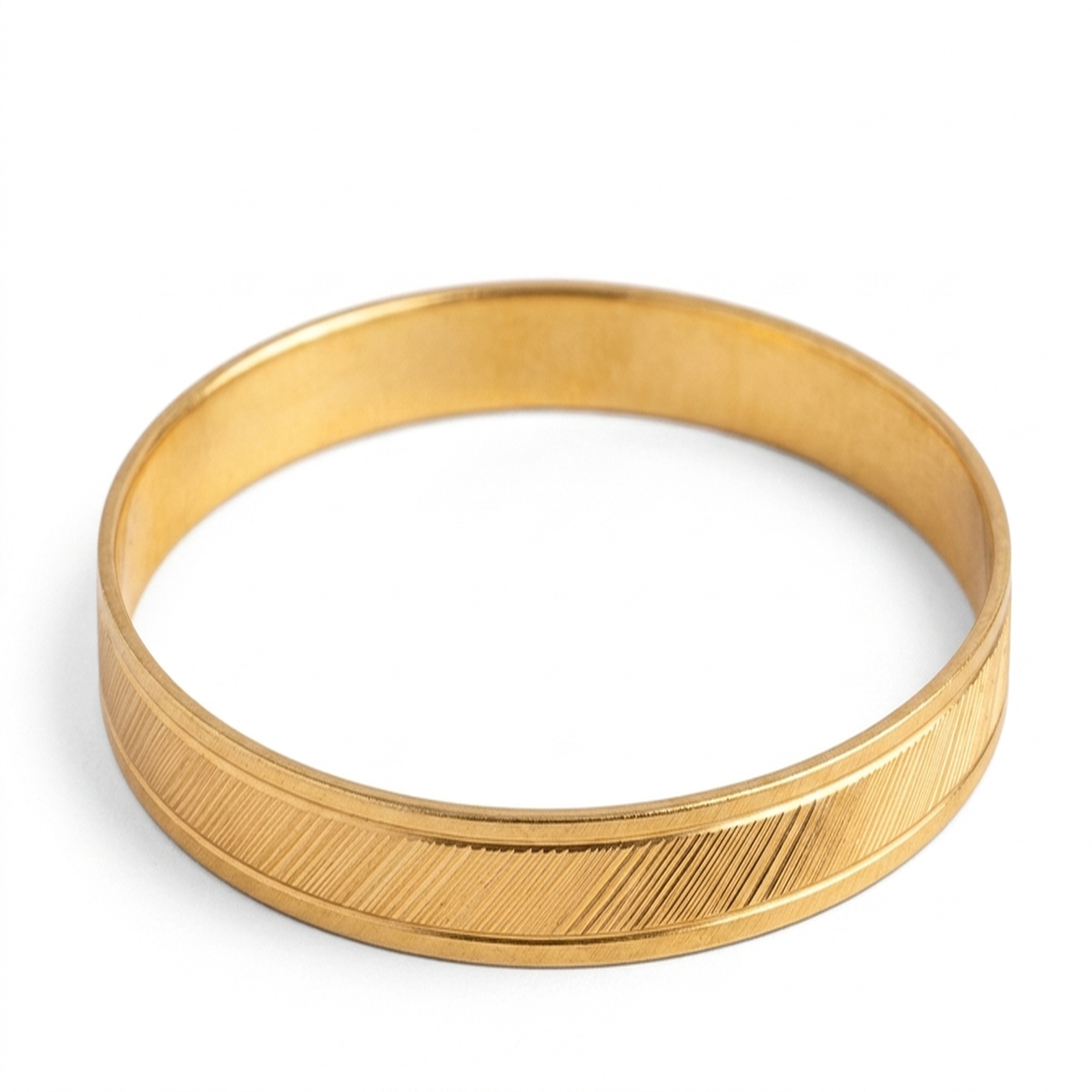 DIVYORO CLASSIC MINIMALIST PLAIN GOLD KADA