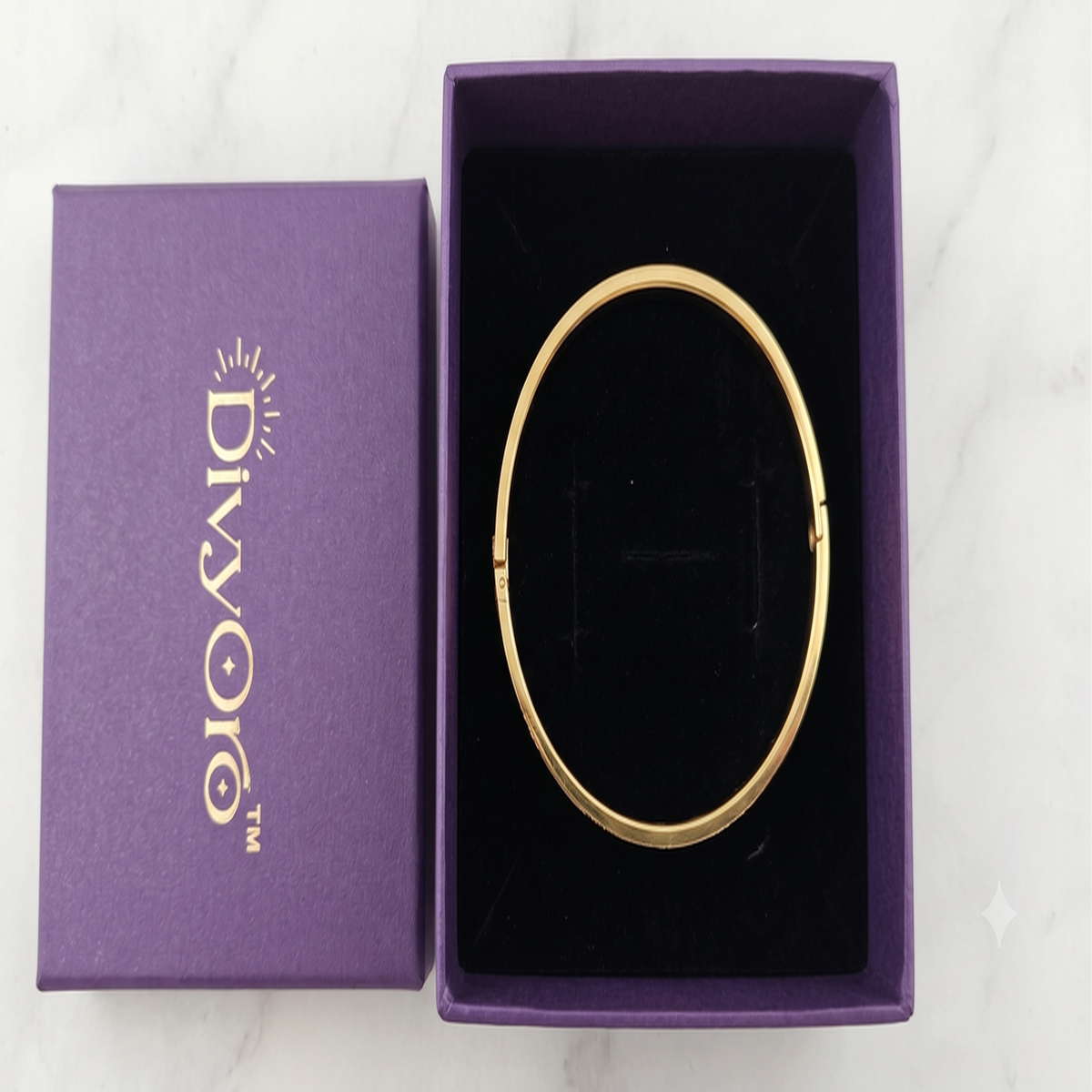 DIVYORO ROMANTIC GOLD KADA FEATURING EKG HEARTBEAT PATTERN