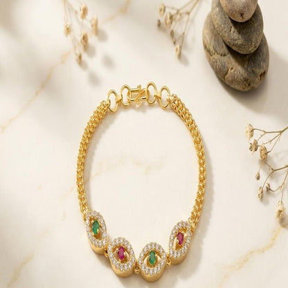 DIVYORO NAVRATNA EVIL EYE BRACELET
