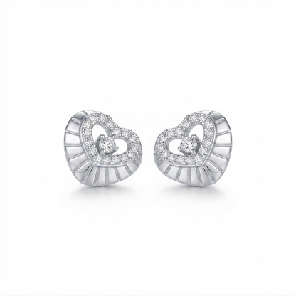 DIVYORO HEART RADIANCE STUD EARRING