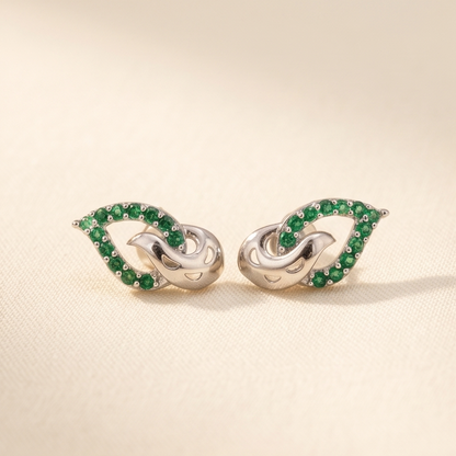 DIVYORO VERDANT LEAF STUDS EARRING