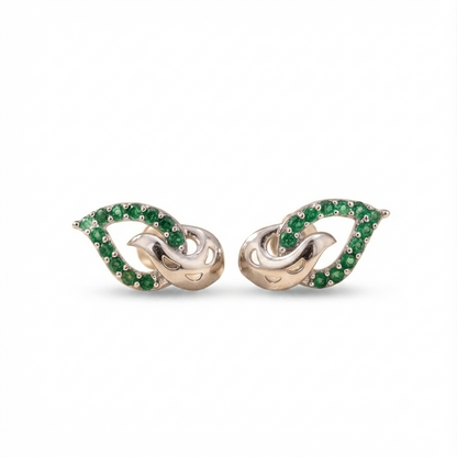 DIVYORO VERDANT LEAF STUDS EARRING