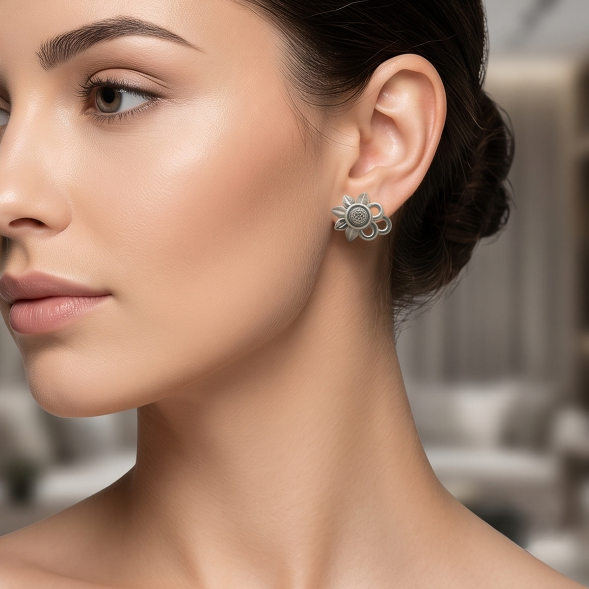 DIVYORO SILVER FLORET EARRING